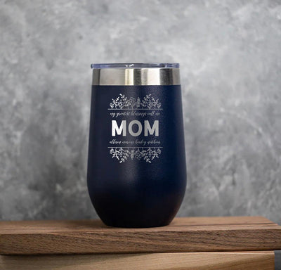 Personalized Mother's Day Wine Tumbler - 16oz. -  - Completeful