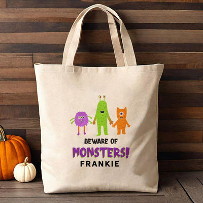 Personalized Kids Halloween Tote Bags -  - Qualtry
