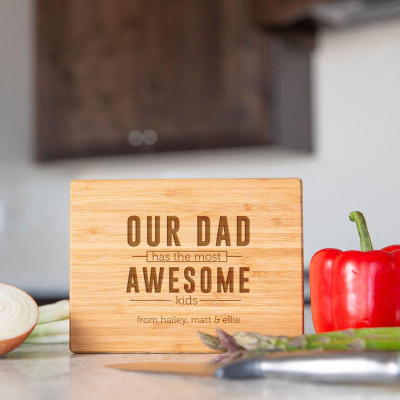 Personalized Bamboo Cutting Boards for Dad - 11x17 - - Completeful