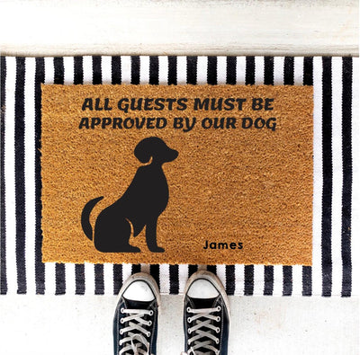 Personalized Approved By Dog Doormats -