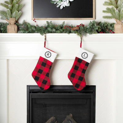 Personalized Plaid Christmas Stockings -  - Wingpress Designs