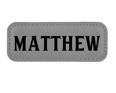 Personalized Vegan Leather Badge with Magnet -