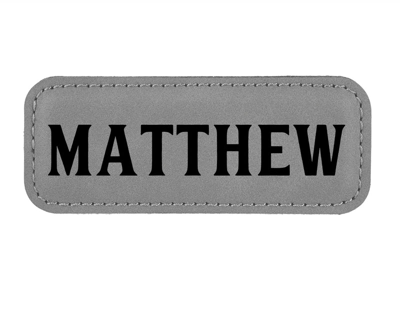 Personalized Vegan Leather Badge with Magnet -