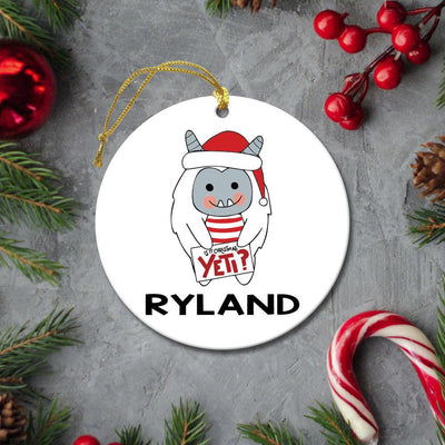 Personalized Is It Christmas Yeti Ornament -