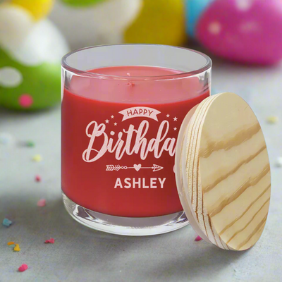 Personalized Birthday Scented Candles -
