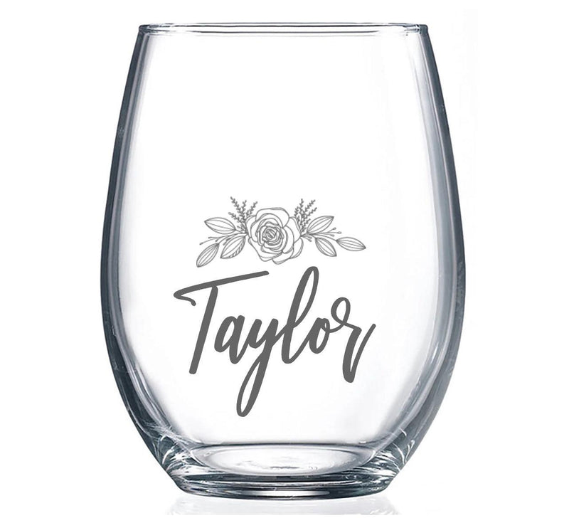 Personalized Stemless Wine Glass -