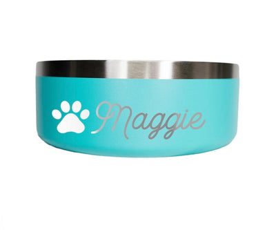 Personalized Stainless Steel Pet Feeding Bowl -