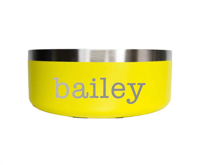 Personalized Stainless Steel Pet Feeding Bowl -