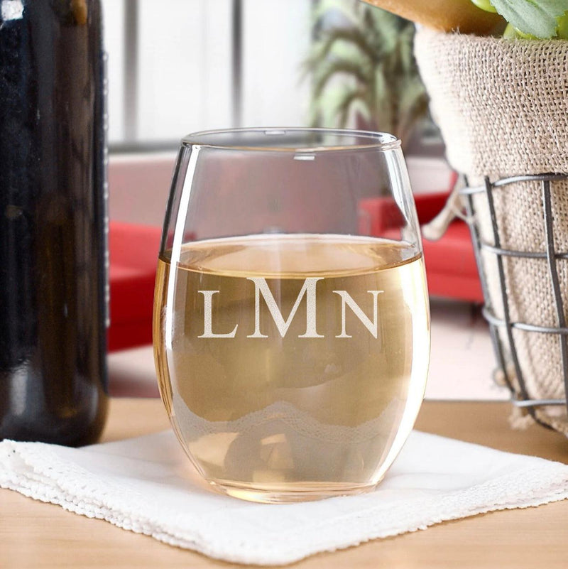 Personalized Stemless Wine Glass -