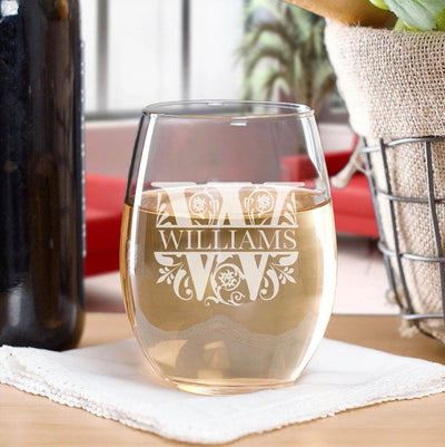 Personalized Stemless Wine Glass -