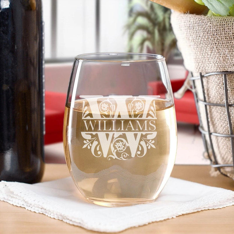Personalized Stemless Wine Glass -