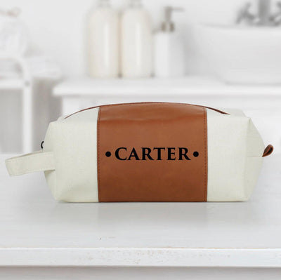 Personalized Vegan Leather Toiletry Bags -