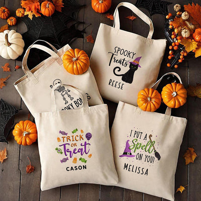 Personalized Kids Halloween Tote Bags -  - Qualtry