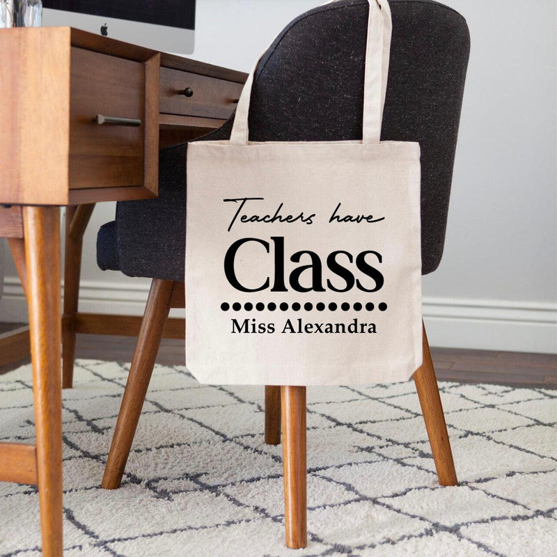 Personalized Teacher Tote Bags -
