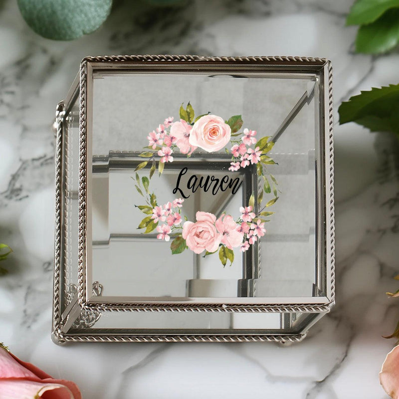 Personalized Glass Jewelry Box -