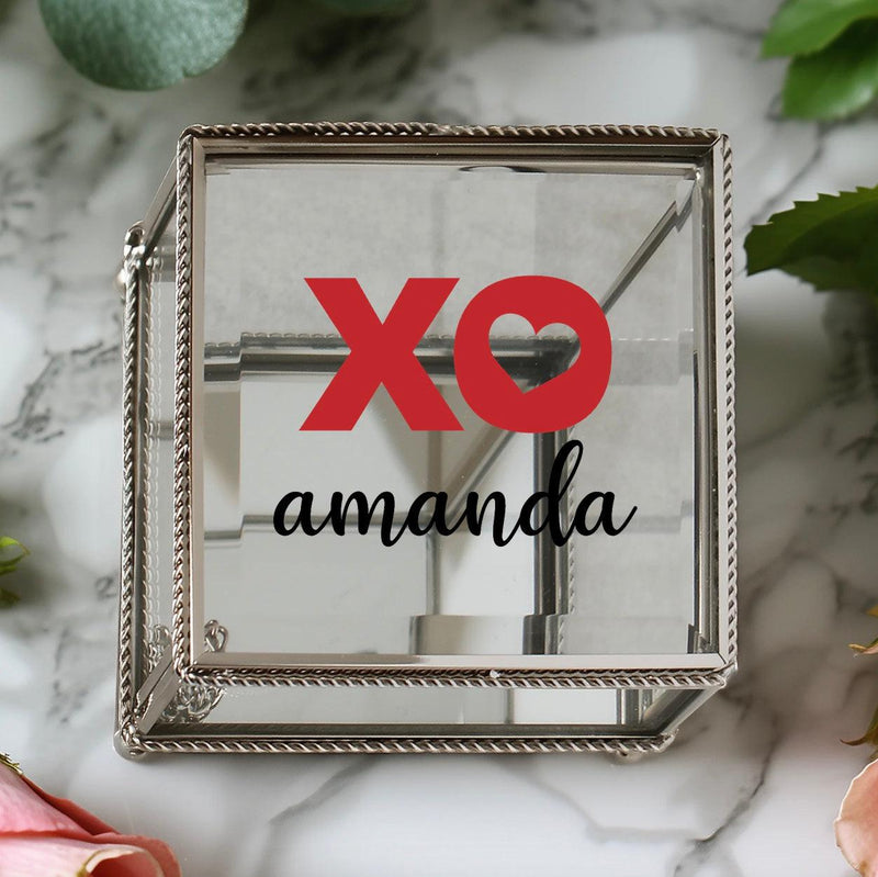 Personalized Glass Jewelry Box -