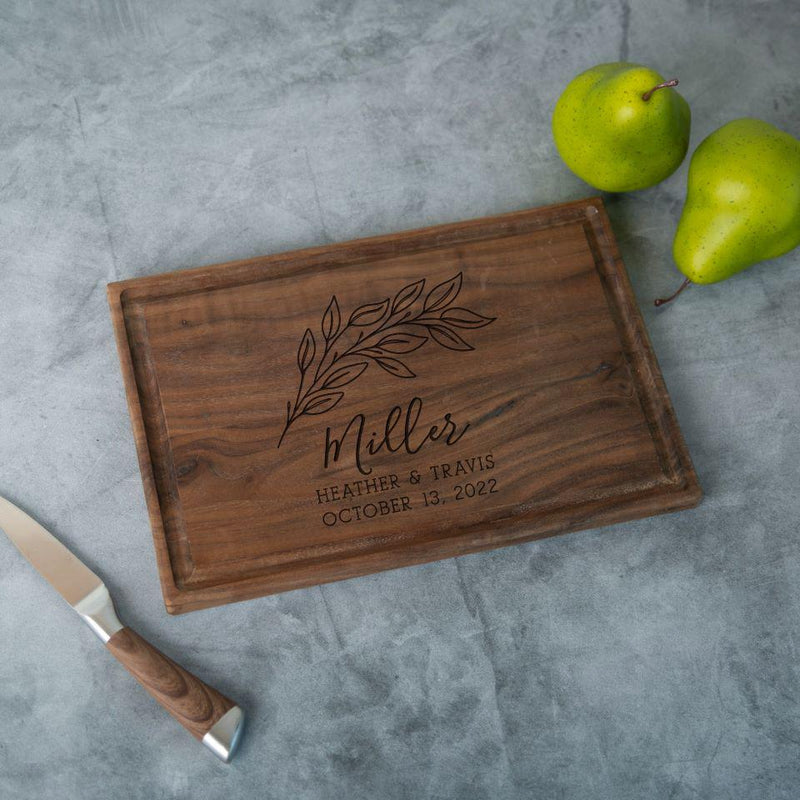 Personalized Walnut Cutting Boards with Juice Grooves -  - Qualtry