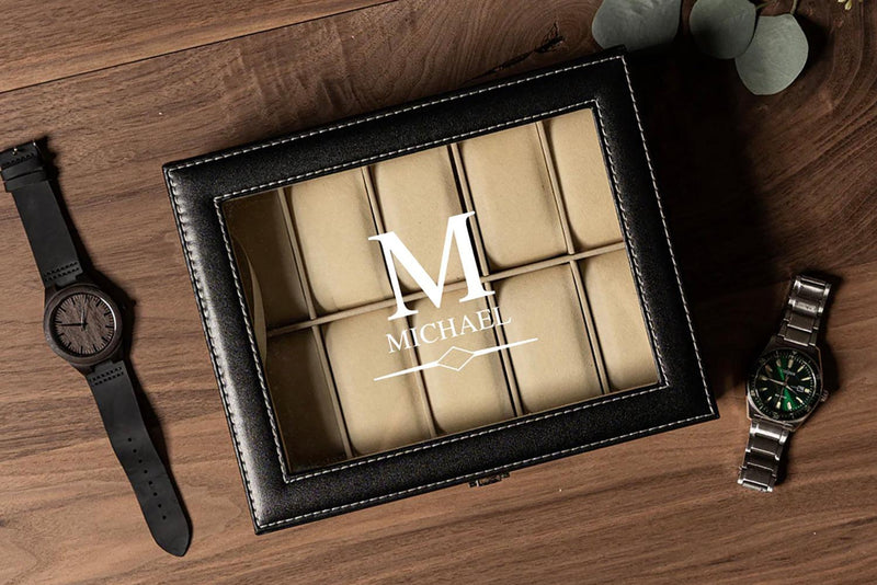 Engraved watch box for him online