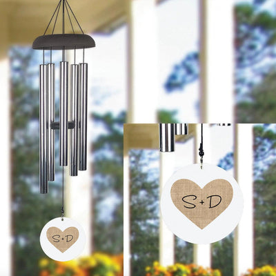 Personalized Hearts Wind Chimes -