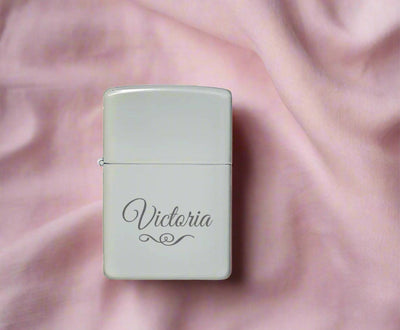 Personalized White Lighter -