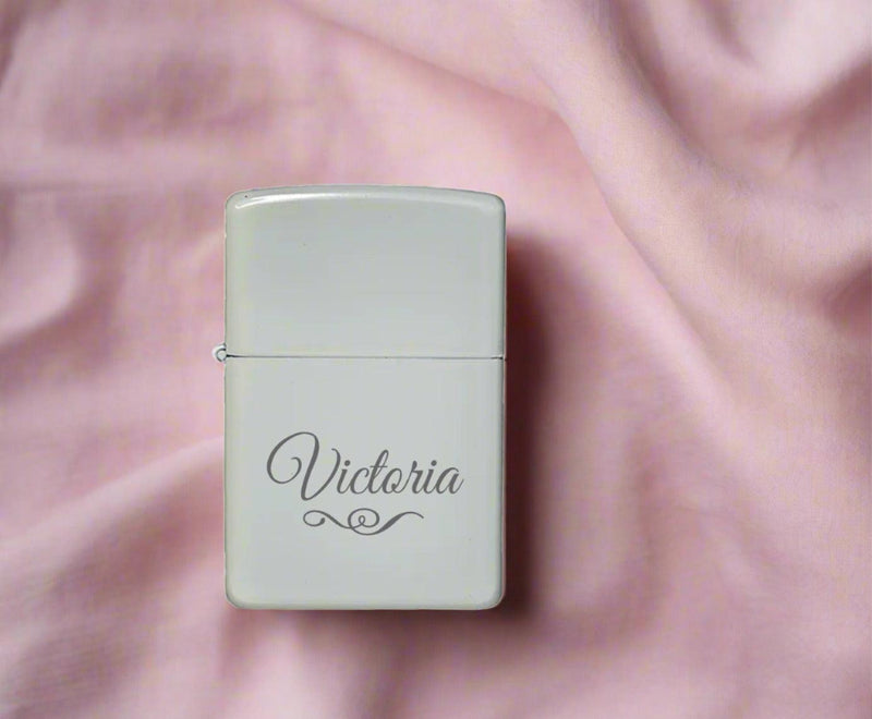 Personalized White Lighter -