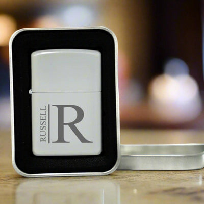 Personalized White Lighter -