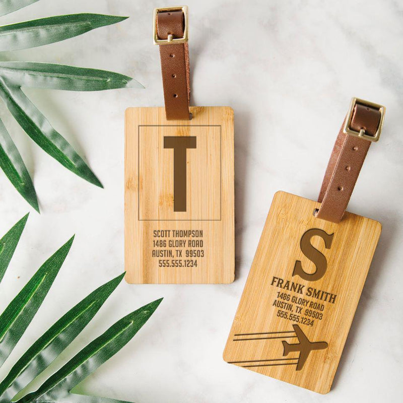 Personalized Wood Luggage Tags -  - Qualtry