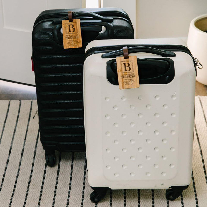 Personalized Wood Luggage Tags -  - Qualtry