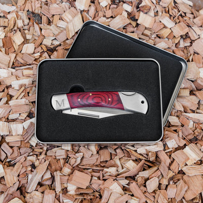 Personalized Yukon Wood Handle Pocket Knife -  - JDS