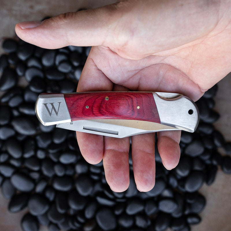 Personalized Yukon Wood Handle Pocket Knife -  - JDS