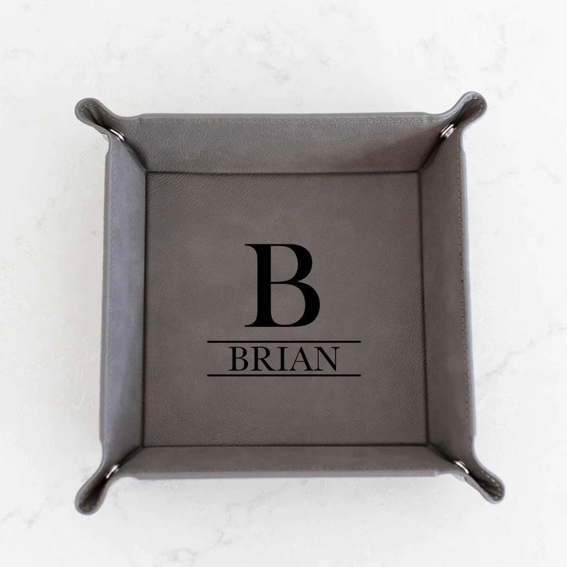 Personalized Gray Snap Up Tray -