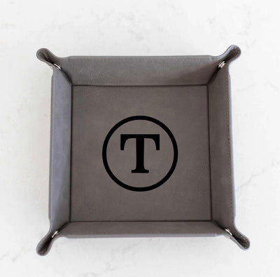 Personalized Gray Snap Up Tray -