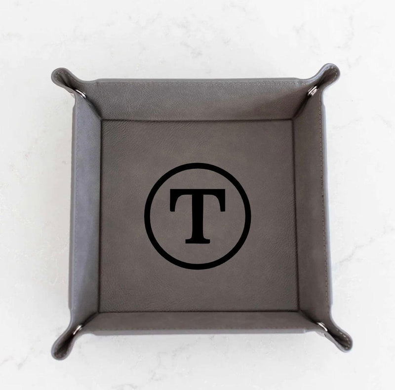 Personalized Gray Snap Up Tray -
