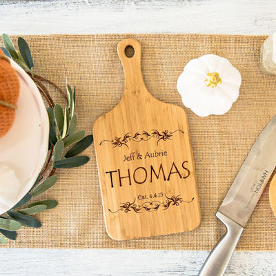 Personalized Handled Bamboo Cutting Boards -  - Completeful