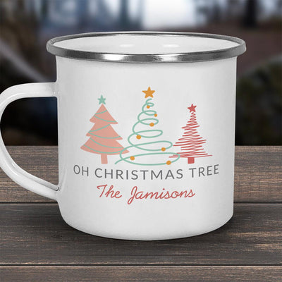 Personalized Oh Christmas Tree Stainless Steel Camp Mug -