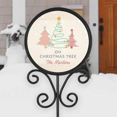 Personalized Oh Christmas Tree Magnetic Sign Set -