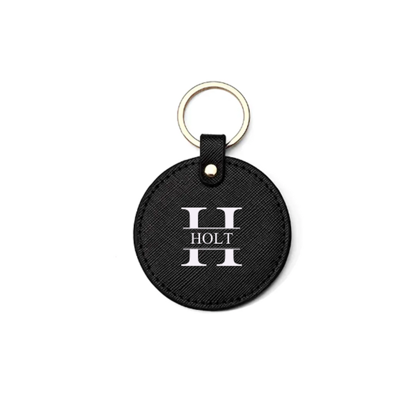 Personalized Circle Leather Tag -  - Completeful