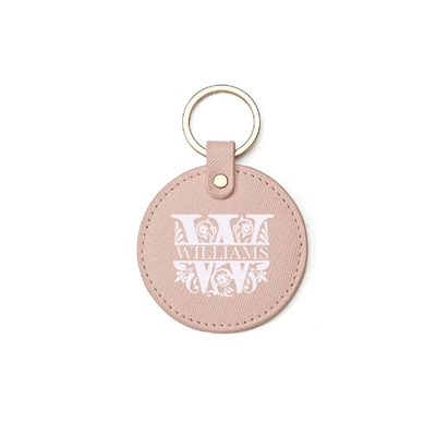 Personalized Circle Leather Tag -  - Completeful