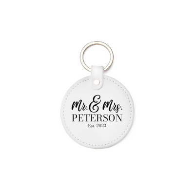 Personalized Circle Leather Tag -  - Completeful