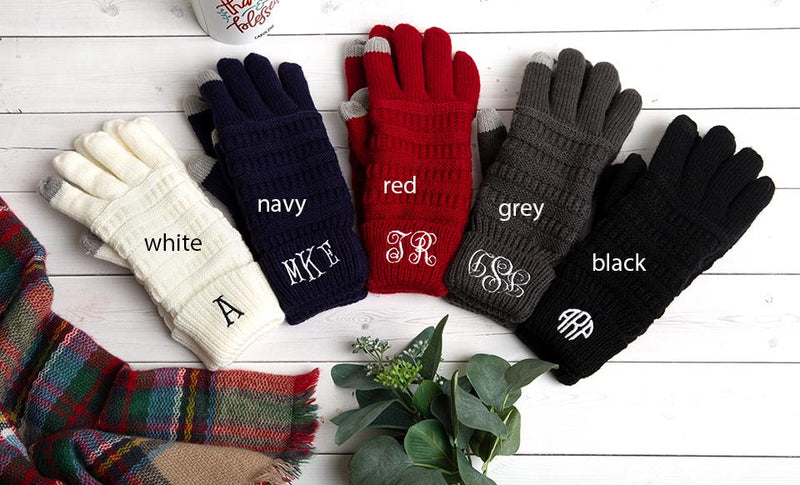 Personalized Monogrammed Knit Gloves -  - Qualtry