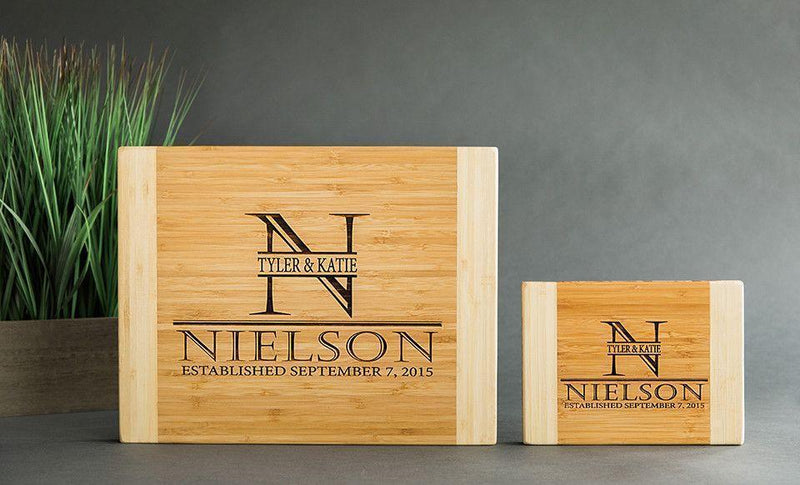 Personalized Two Tone Bamboo Cutting Board -  - Qualtry