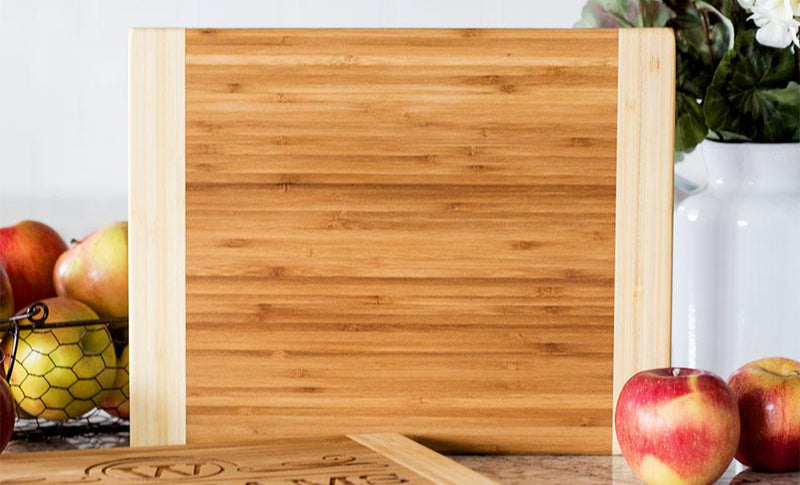 Personalized Two Tone Bamboo Cutting Board - 11x14 - Qualtry