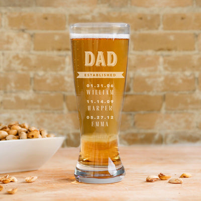 Personalized Grand Pilsner Glass for Dad -  - JDS