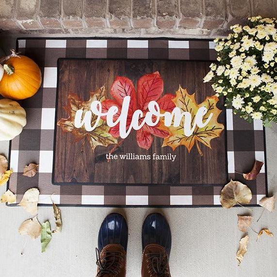 Personalized Layered Fall Doormat Sets -  - Qualtry