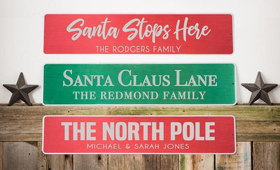 Personalized Holiday Aluminum Street Signs -  - Qualtry