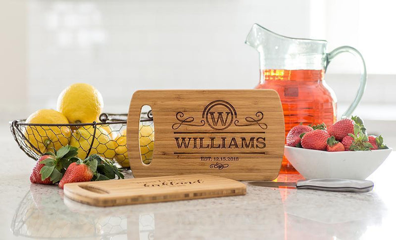 Personalized Small Easy Carry Cutting Board - Modern Collection -  - Qualtry