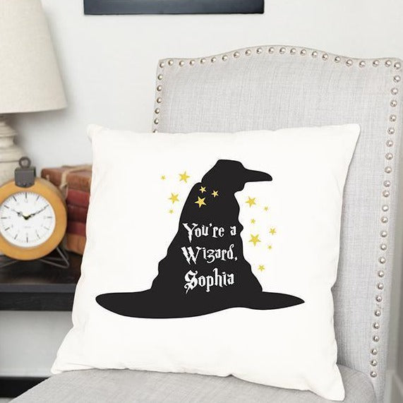 Personalized Kids Wizard Throw Pillow Covers -  - Qualtry