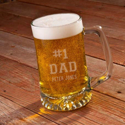 Personalized #1 Dad 25oz Beer Mug -
