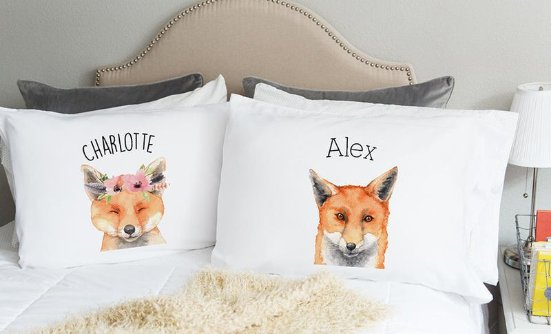Personalized Kids Woodland Animal Pillowcases A Gift Personalized