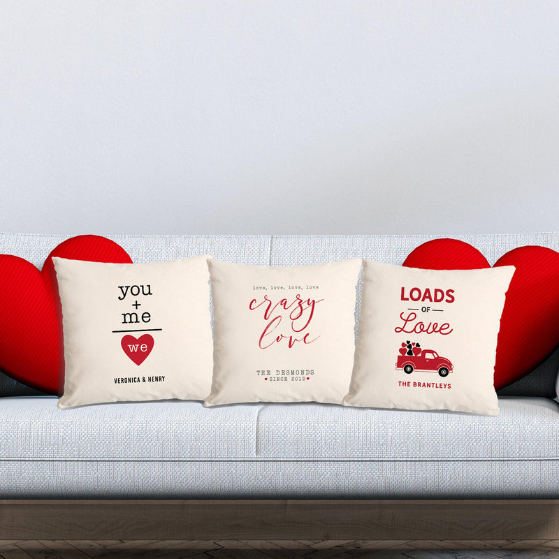 Personalized Loads of Love Throw Pillow Covers -  - Qualtry